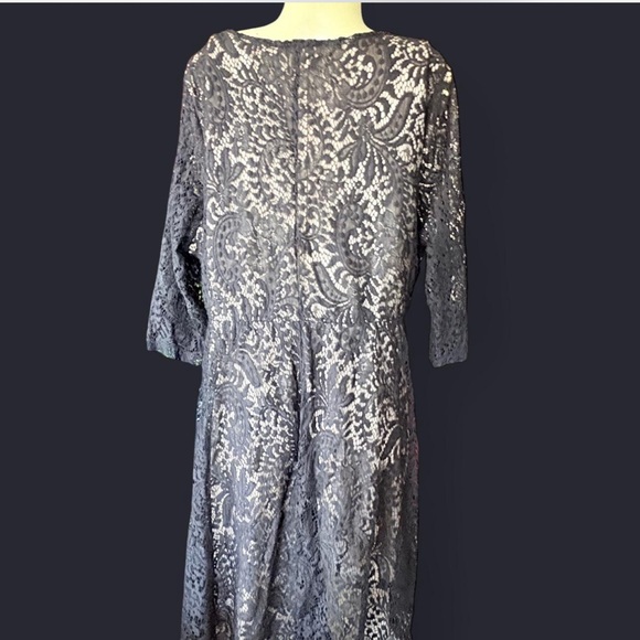 Lane Bryant Black and Gold Midi Dress - Picture 3 of 9